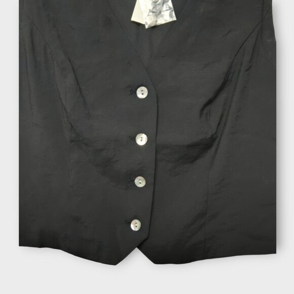 MADEWELL Katrina Crop Vest Top in Softdrape Black NWT - Picture 5 of 8